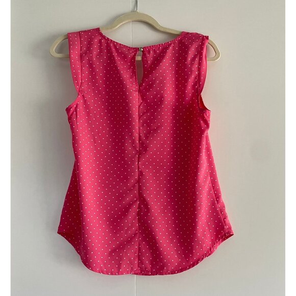 Pink Polka Dot Sleeveless Blouse, Size M, Candie’s, Size M, Barbiecore - Picture 6 of 10